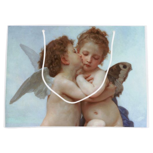 Der erste Kuss, Amor und Psyche, Bouguereau Große Geschenktüte (Vorderseite)