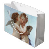 Der erste Kuss, Amor und Psyche, Bouguereau Große Geschenktüte (Rückseite Schrägansicht)