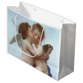 Der erste Kuss, Amor und Psyche, Bouguereau Große Geschenktüte (Vorderseite Schrägansicht)