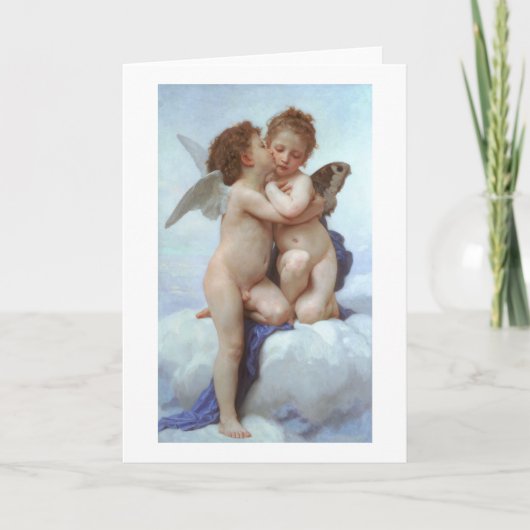 Der Erste Kuss, Amor und Psyche, Bouguereau Karte (Vorderseite)