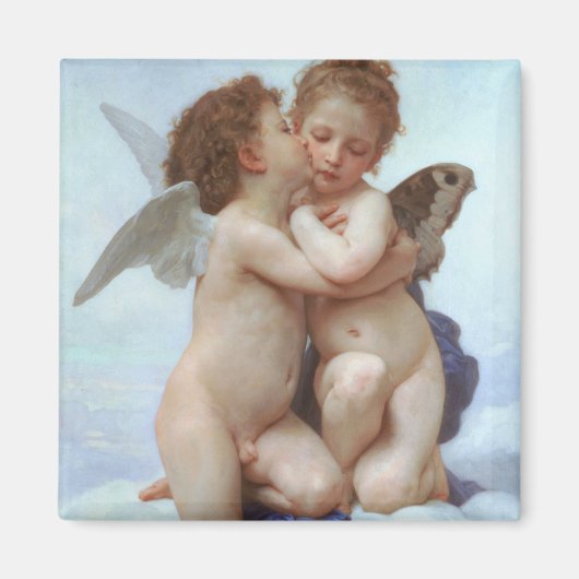 Der erste Kuss, Amor und Psyche, Bouguereau Magnet (Vorne)
