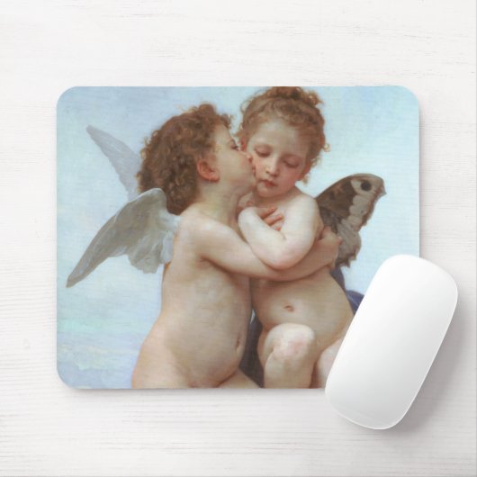 Der erste Kuss, Amor und Psyche, Bouguereau Mousepad (Mit Mouse)