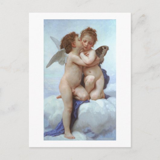 Der erste Kuss, Amor und Psyche, Bouguereau Postkarte (Vorderseite)