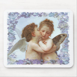 Der ERSTE KUSS, C.1873 William Bourgeau Mousepad