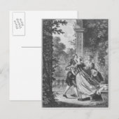 Der erste Kuss der Liebe Postkarte (Vorne/Hinten)