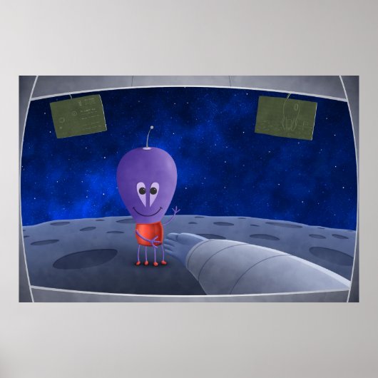 Der erste Mann begrüßt die Außerirdischen Poster (Vorne)