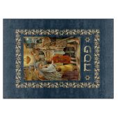 "Der erste Pessach" Kunsthandwerk Schneidebrett (Vorderseite)