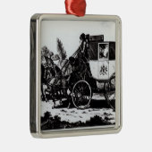 Der erste Post-Zug, 1784 Silbernes Ornament (Rechts)