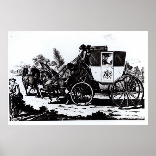 Der erste Postwagen, 1784 Poster (Vorne)