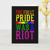 DER ERSTE PREIS WAR EIN RIOTER LGBT-Pride Monat LG Karte (Gelbe Blume)