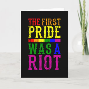 DER ERSTE PREIS WAR EIN RIOTER LGBT-Pride Monat LG Karte