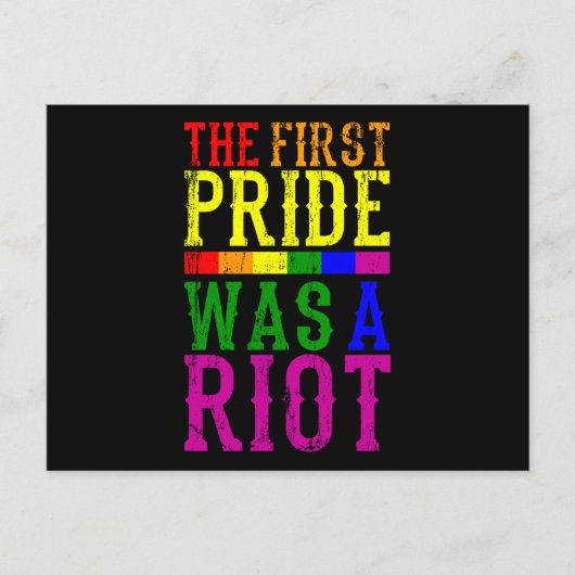 DER ERSTE PREIS WAR EIN RIOTER LGBT-Pride Monat LG Postkarte (Vorderseite)