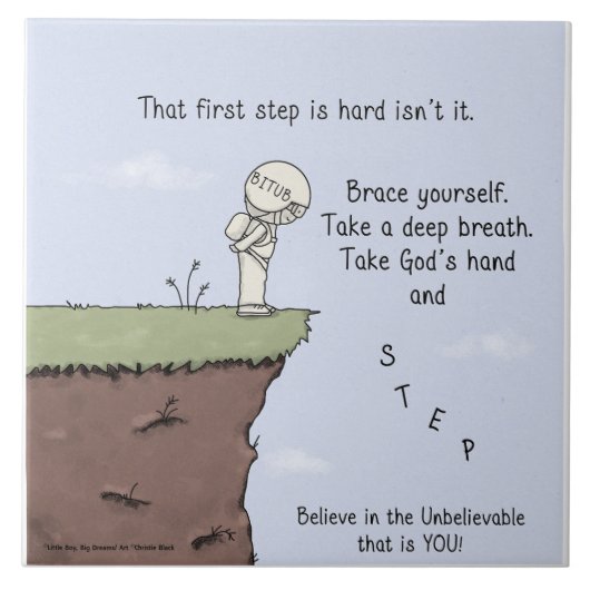 Der erste Schritt Fliese (Vorderseite)