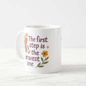 Der erste Schritt ist der mutigste - Tasse (Vorderseite Links)