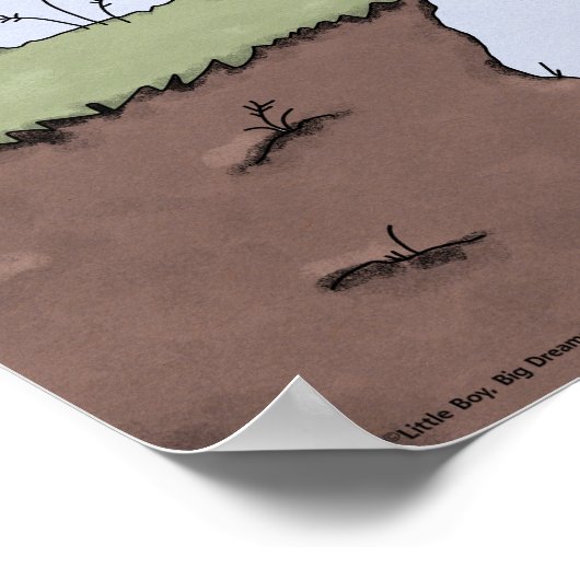 Der erste Schritt Poster (Ecke)