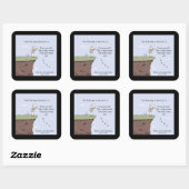 Der erste Schritt Quadratischer Aufkleber (Blatt)