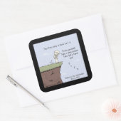 Der erste Schritt Quadratischer Aufkleber (Umschlag)