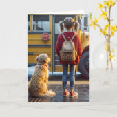 Der erste Schultag Karte (Gelbe Blume)