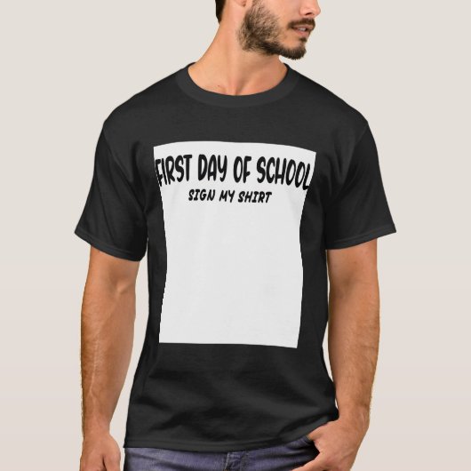 Der erste Schultag unterschreibt meine Schule T-Shirt (Vorderseite)