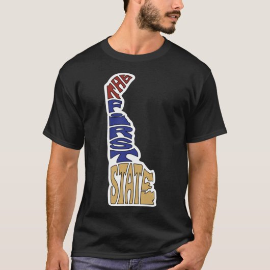 Der erste Staat Delaware Oversized T-Shirt (Vorderseite)