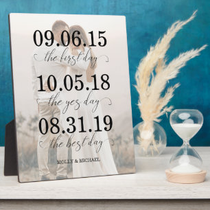 Der erste Tag, der Ja-Tag, das beste Tag-Foto Fotoplatte