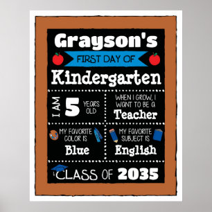 Der erste Tag der Klassensignatur Schüler Art - Bl Poster