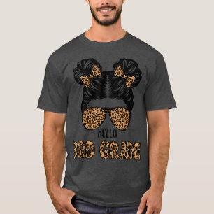 Der erste Tag der Schule Hallo 3. Klasse Leopard M T-Shirt