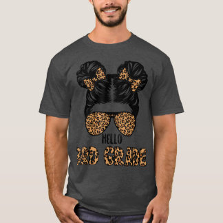 Der erste Tag der Schule Hallo 3. Klasse Leopard M T-Shirt