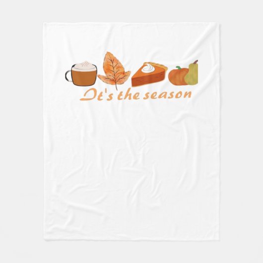 Der erste Tag des Herbstes Hallo Fall Fleecedecke (Vorderseite)