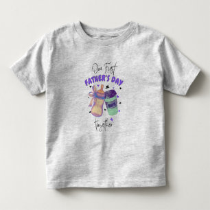 Der erste Tag des Vaters - Matching Outfit/Lila Kleinkind T-shirt