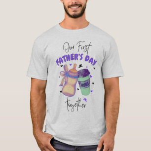 Der erste Tag des Vaters - Matching Outfit/Lila T-Shirt
