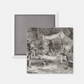 Der erste Tag in Jamestown Magnet (Vorderseite/Rückseite)