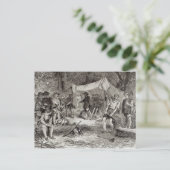 Der erste Tag in Jamestown Postkarte (Stehend Vorderseite)