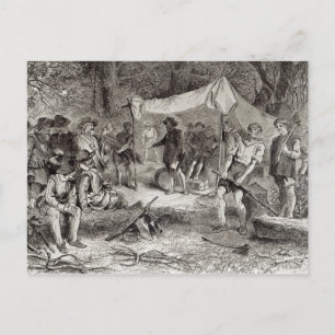 Der erste Tag in Jamestown Postkarte