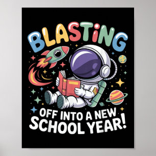 Der erste Tag zurück zur Schule, der in ein neues Poster