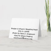 Der erste Toast Dankeskarte (Rückseite)