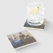 Der erste Trauer (Beileid in Bereavement) Steinuntersetzer (Seitenansicht)