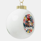 Der erste Tribal-Kranz des Babys Keramik Kugel-Ornament (Links)