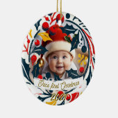 Der erste Tribal-Kranz des Babys Keramik Ornament (Rechts)