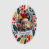 Der erste Tribal-Kranz des Babys Ornament (Vorderseite)