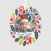 Der erste Tribal-Kranz des Babys Ornament (Vorderseite)