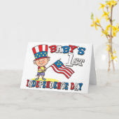 Der erste Unabhängigkeitstag des Babys Karte (Gelbe Blume)