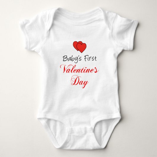 Der erste Valentinstag des Babys Baby Strampler (Vorderseite)