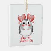 Der erste Valentinstag des Babys Keramikornament (Rechts)