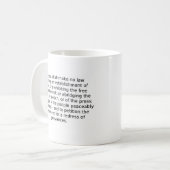 Der erste Verfassungszusatz Kaffeetasse (Vorderseite Links)