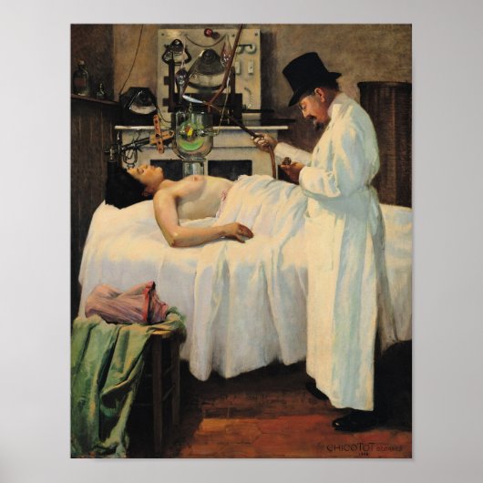 Der erste Versuch, Krebs mit X-Strahlen zu Leckere Poster (Vorne)