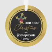 Der erste Weihnachtsakrylkreis der Großeltern Ornament (Rückseite)
