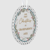 Der erste Weihnachtsakrylkreis der Großeltern Ornament (Vorderseite)