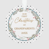 Der erste Weihnachtsakrylkreis der Großeltern Ornament (Rückseite)