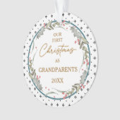 Der erste Weihnachtsakrylkreis der Großeltern Ornament (Vorderseite)